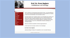 Desktop Screenshot of franz-segbers.de